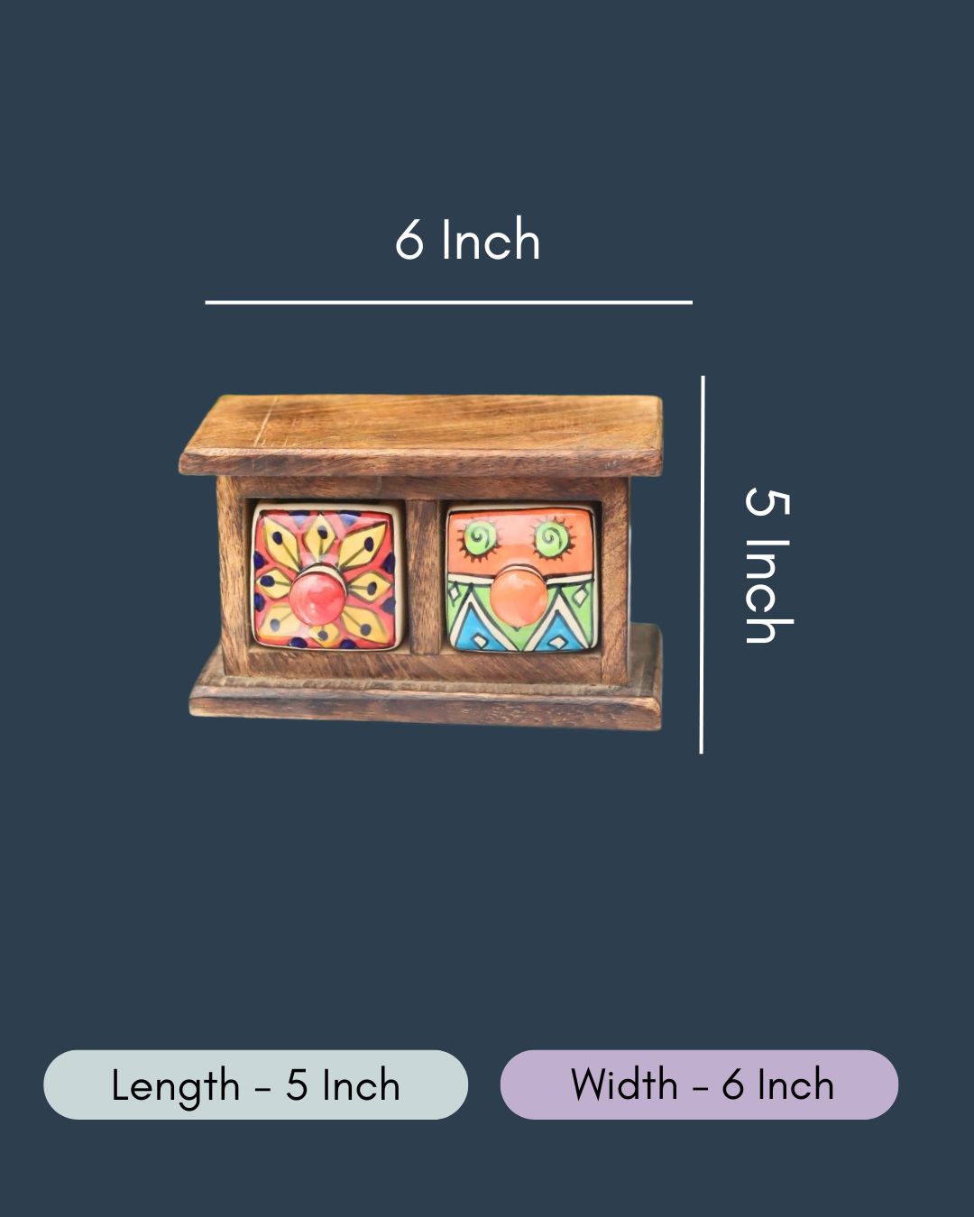 Wooden Decor Drawer – Artistic Bloom
