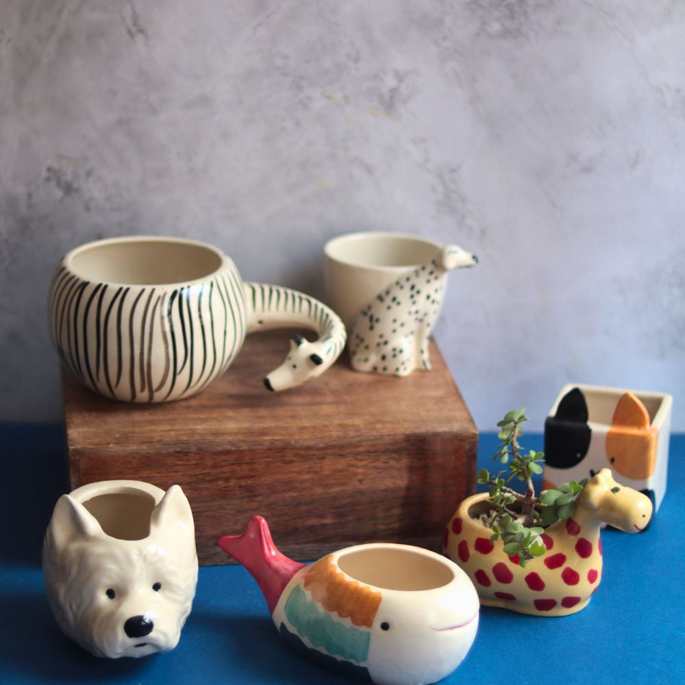 Set of 6 Pinteresty Planters (for the price of 5) made by ceramic