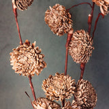 brown chrysanthemums bunch handmade in india 