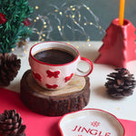 Bow Mug & Jingle Handmade Dessert Plate with premium quality material