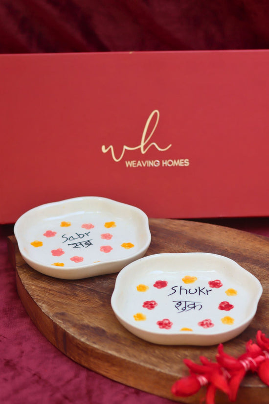 Sabr & Shukr Handmade Dessert plate in a Gift Box with premium quality material