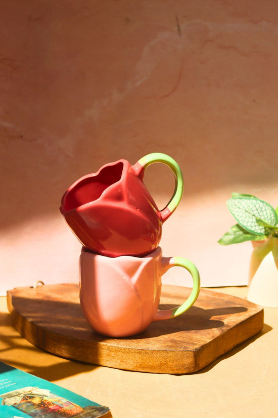 handmade Set of 2 - Tulip Coffee Mugs combo