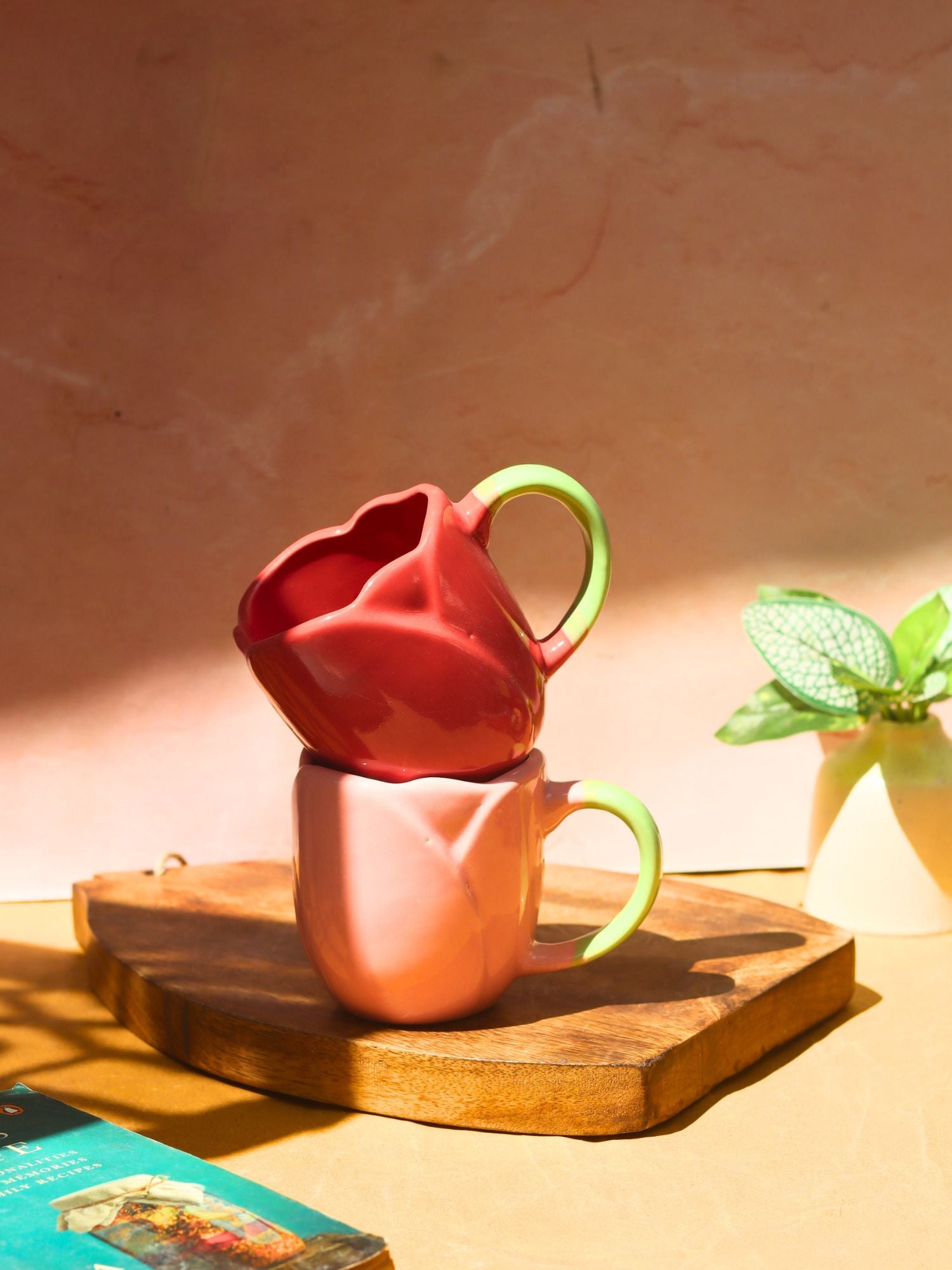 handmade Set of 2 - Tulip Coffee Mugs combo
