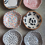 handmade colorful polka bowl set of 6 for the price of 5 combo