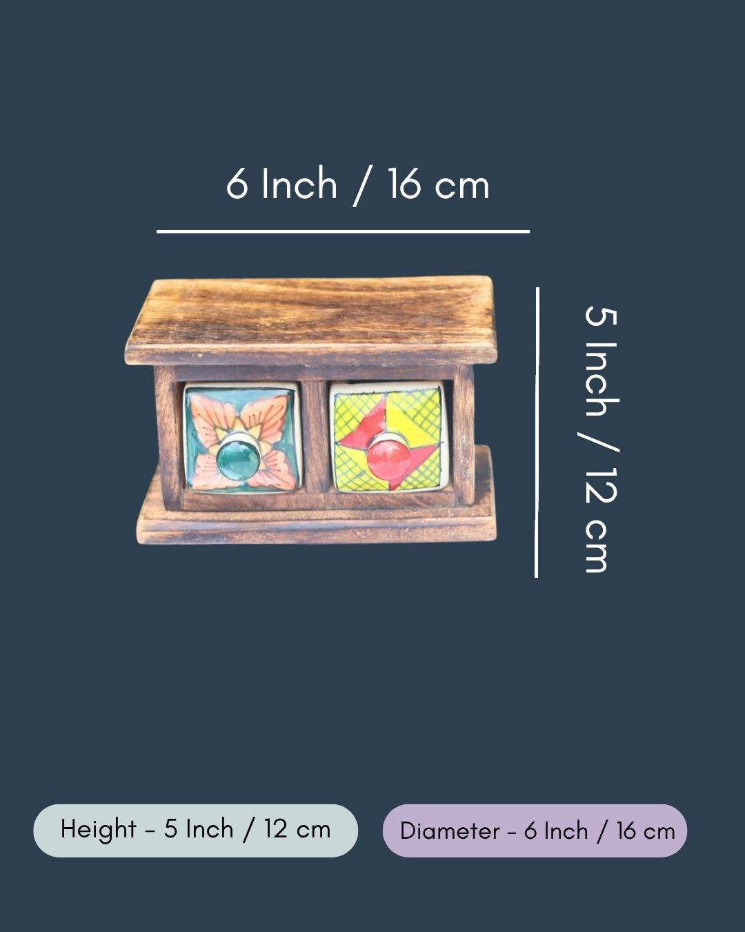 Wooden Decor Drawer – Abstract Bliss