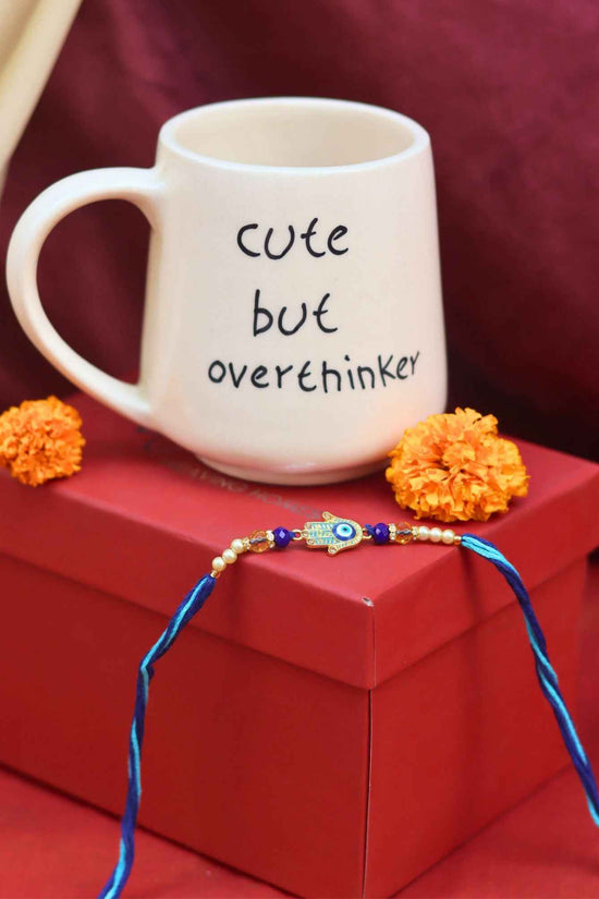Cute but overthinker Mug rakhi Gift Box
