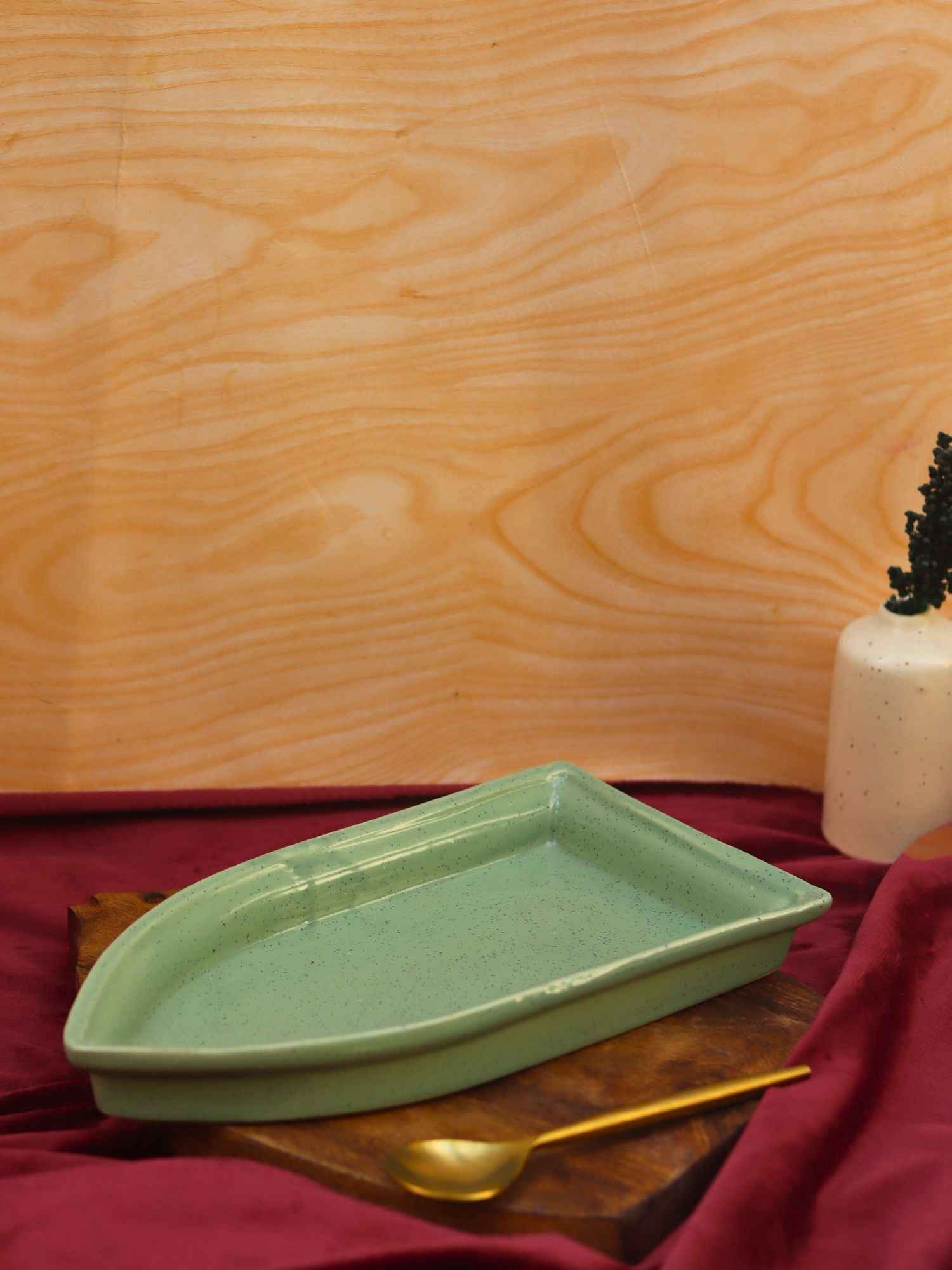 Sage Green Boat Platter