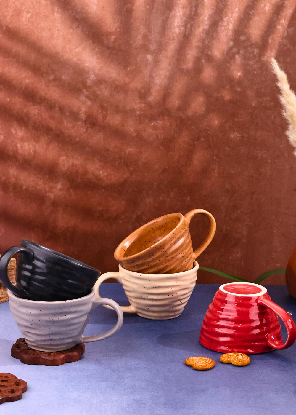 handmade twirl mugs set of 5 combo