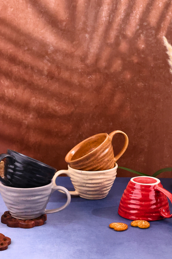 handmade twirl mugs set of 5 combo