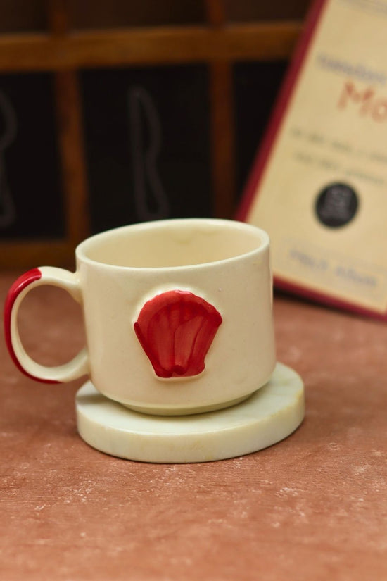 handmade Red Shell Mug