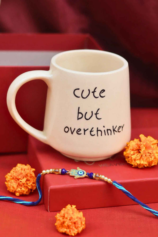 Cute but overthinker Mug rakhi Gift Box