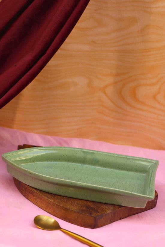 Sage Green Boat Platter