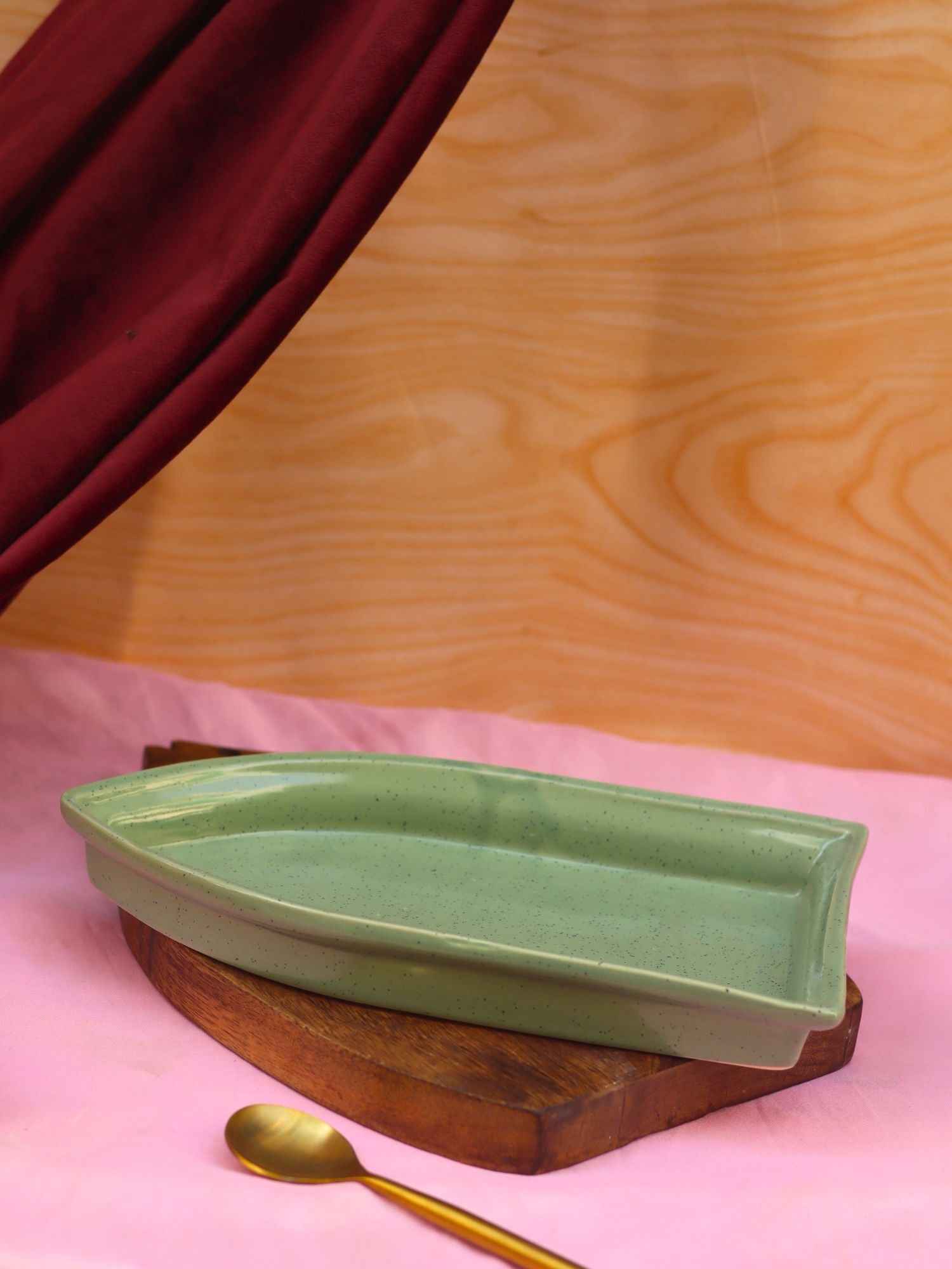 Sage Green Boat Platter