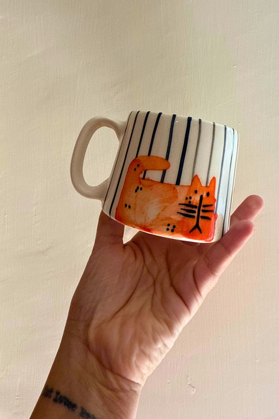 Stripey Kitty Mug with premium quality material 