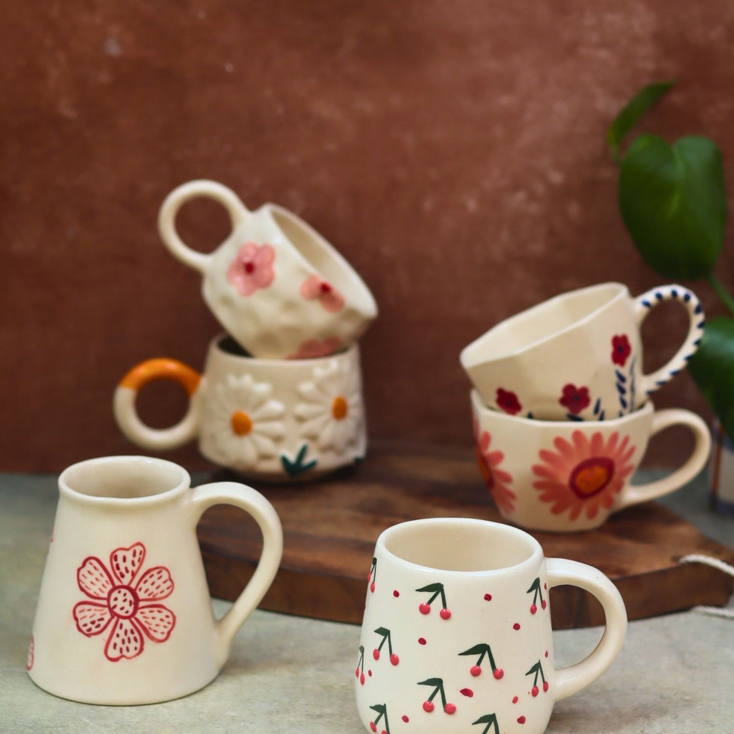 Set of 6 Sip & Shine Mugs Combo (for the price of 5) made by ceramic
