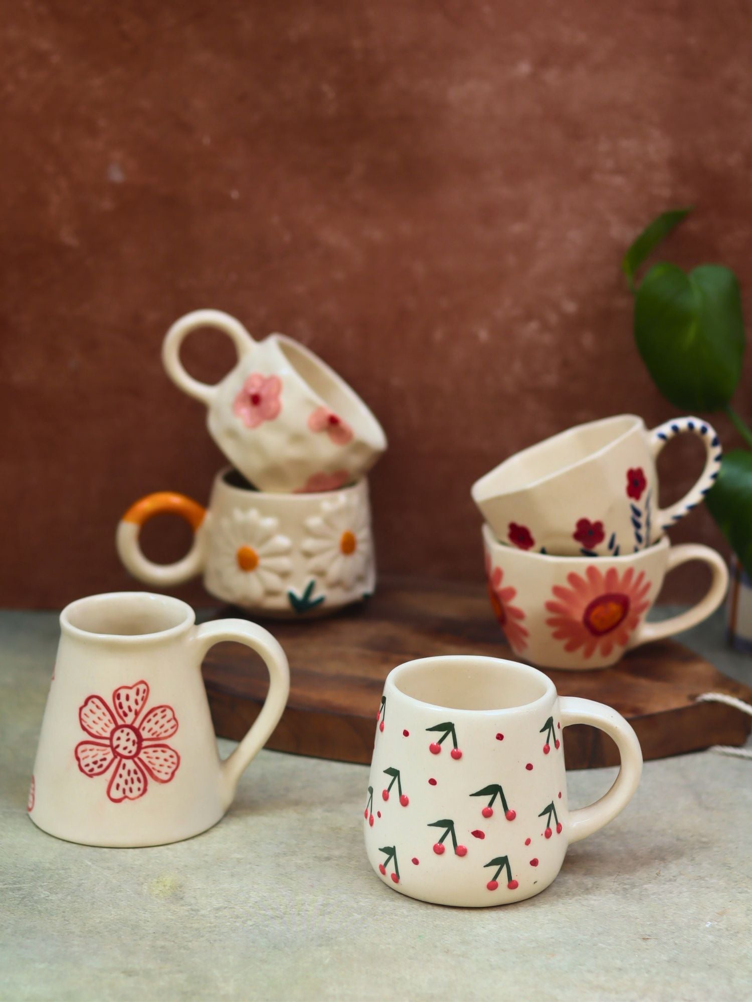 Set of 6 Sip & Shine Mugs Combo (for the price of 5) made by ceramic
