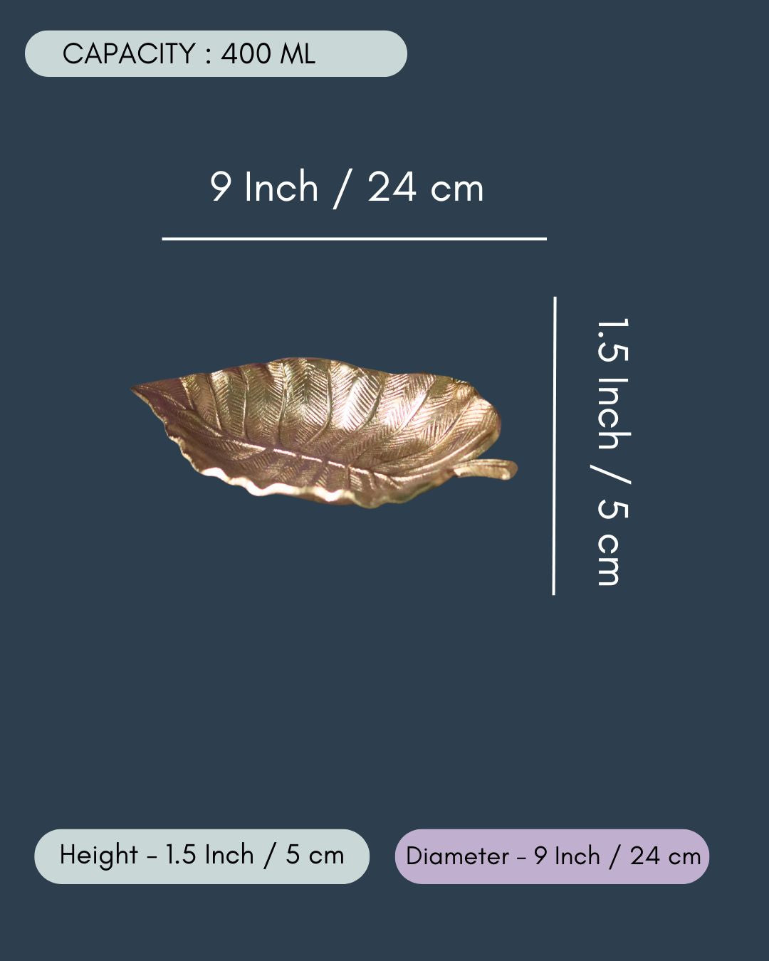 Golden Bliss Palm Leaf Bowl in a Gift Box