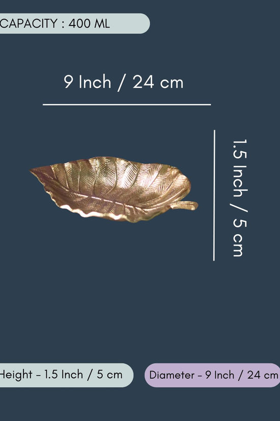 Golden Bliss Palm Leaf Bowl