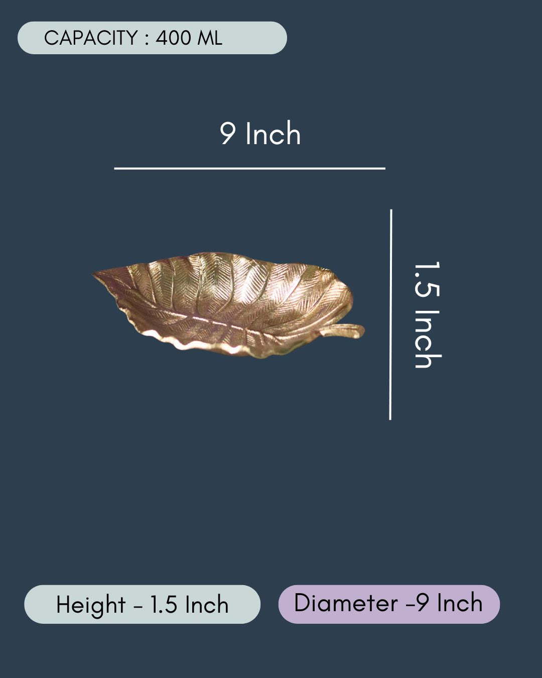 Golden Bliss Palm Leaf Bowl