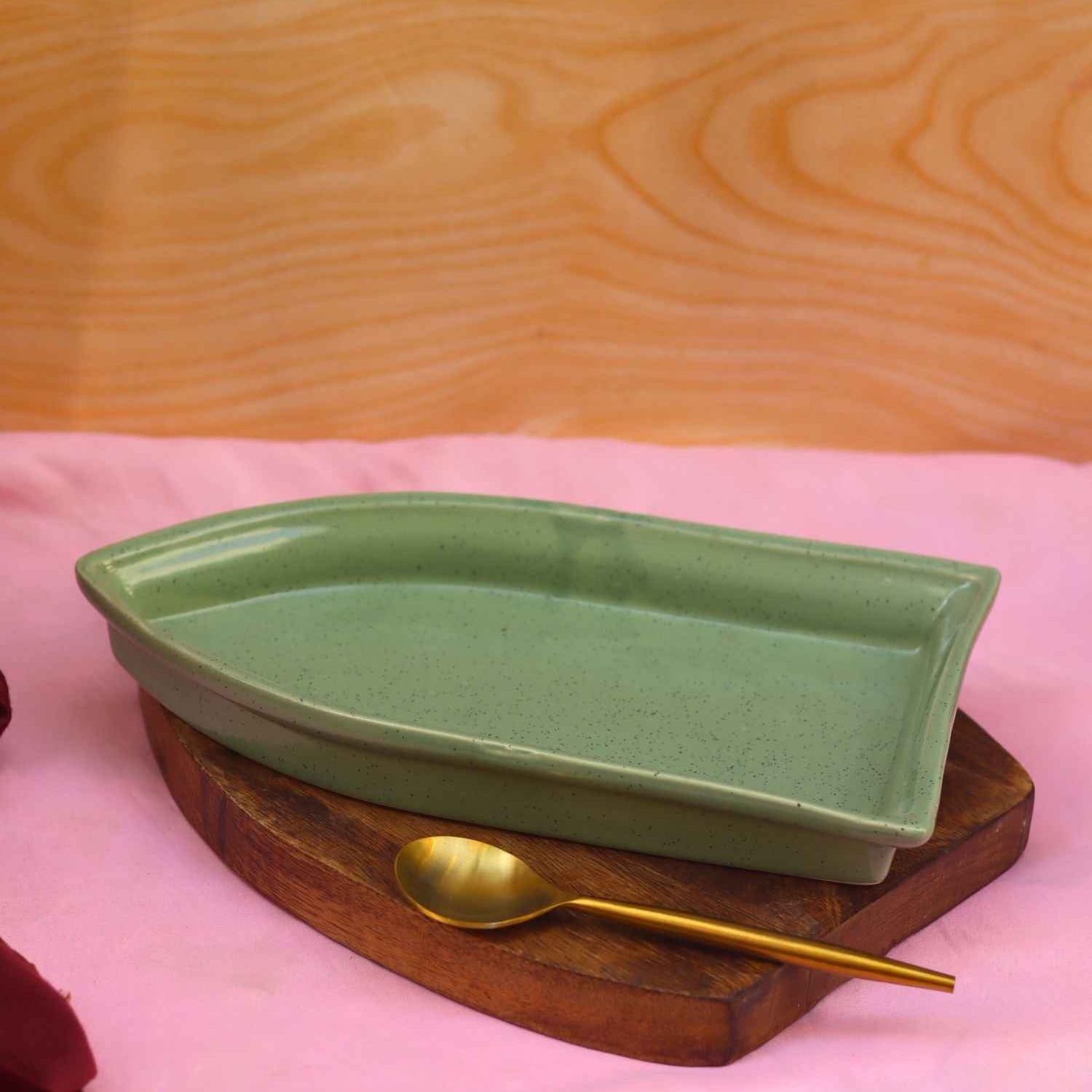 Sage Green Boat Platter
