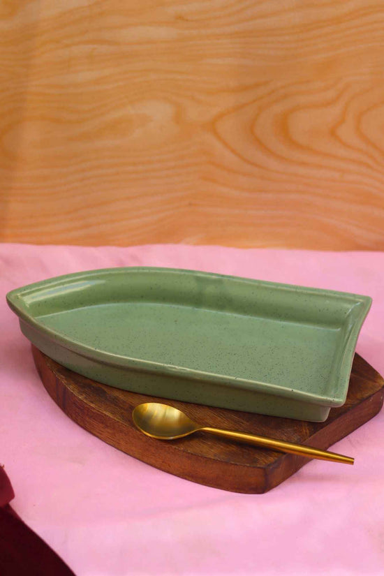 Sage Green Boat Platter