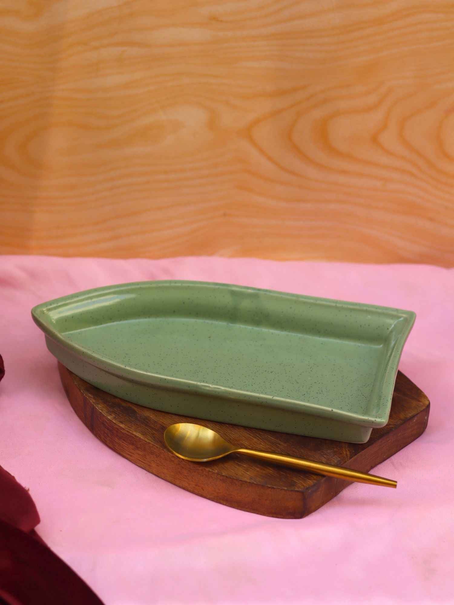 Sage Green Boat Platter