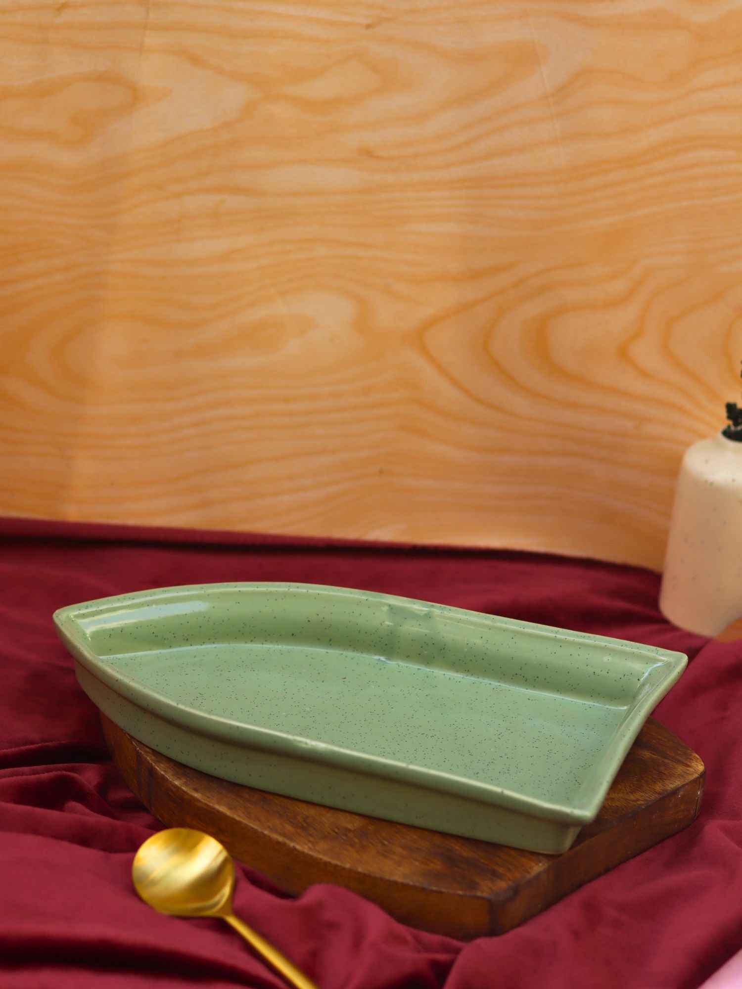 Sage Green Boat Platter
