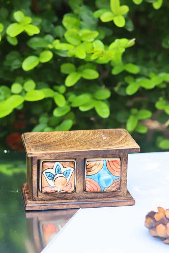 Wooden Decor Drawer – Rustic Glow handmade in India