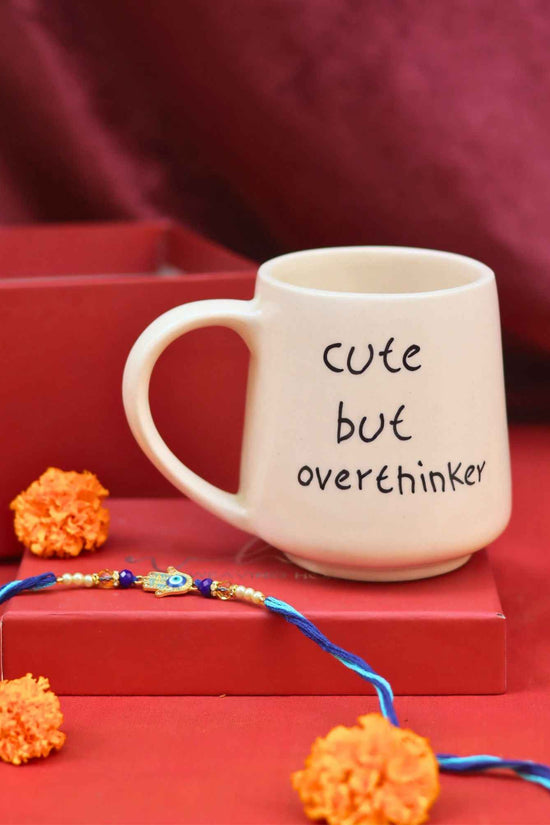 Cute but overthinker Mug rakhi Gift Box