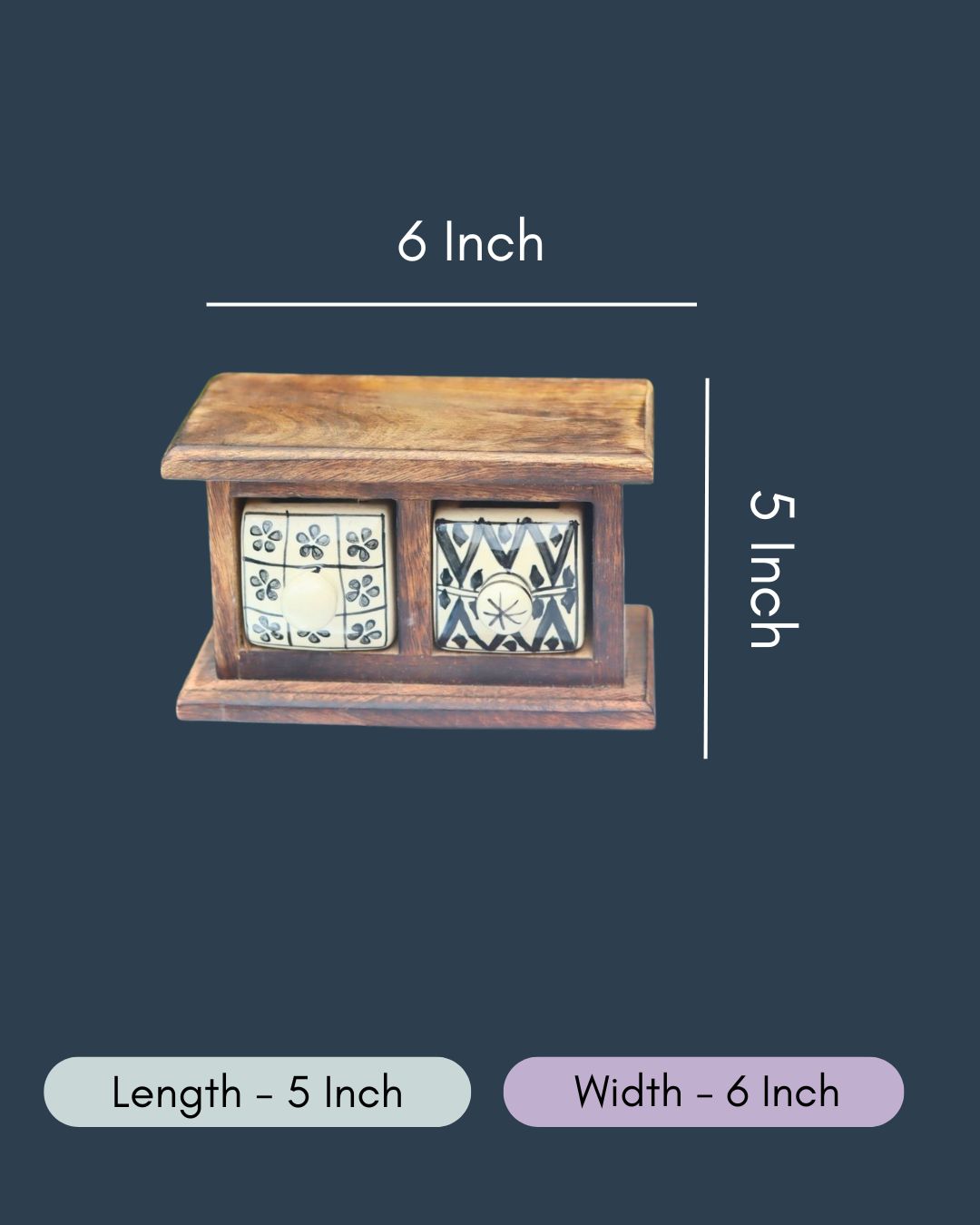 Wooden Decor Drawer – Abstract Tales