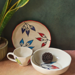 Kitchenware handmade ceramic breakfast set floral design