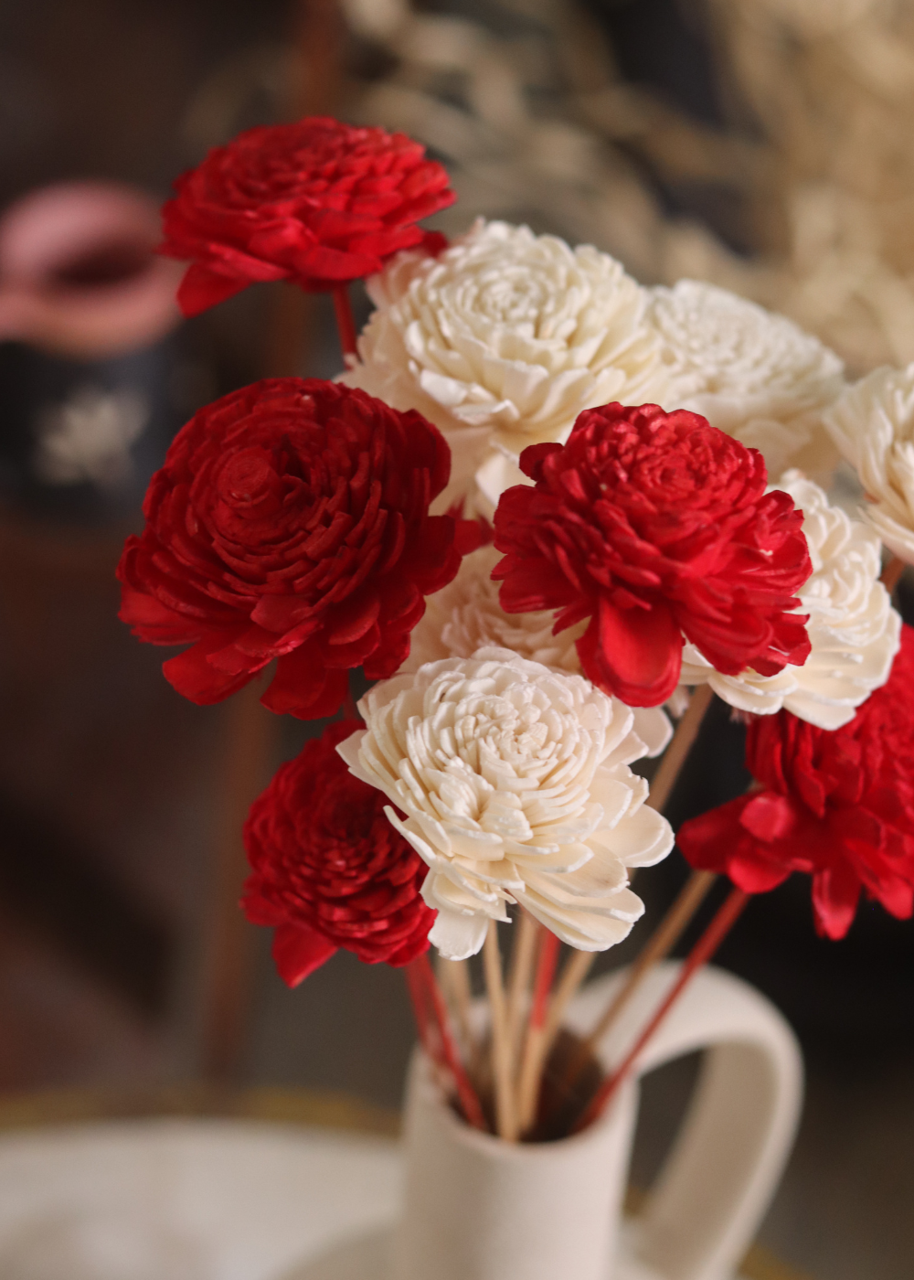 Red & White Roses Bunch