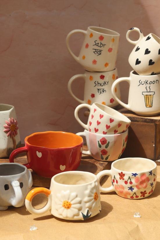 Set of 10 Moment Mugs (for the price of 7) handmade in India