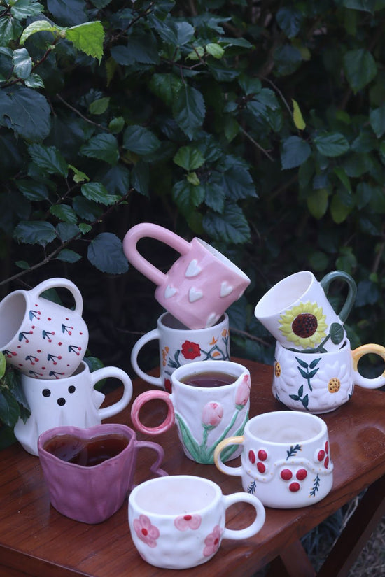 Set of 10 Coffee & Chill Mugs Combo (for the price of 7) handmade in india