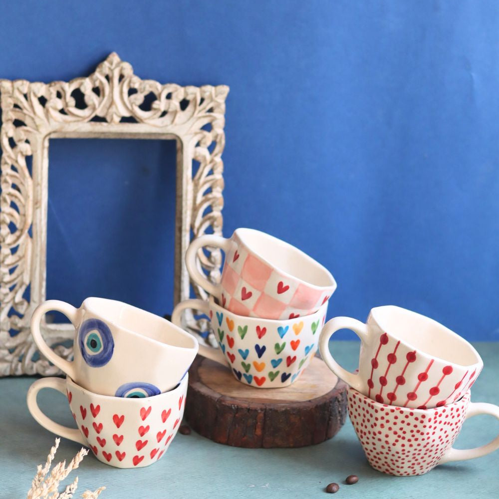 Handmade Set of 6 handmade mugs (For the price of 5)