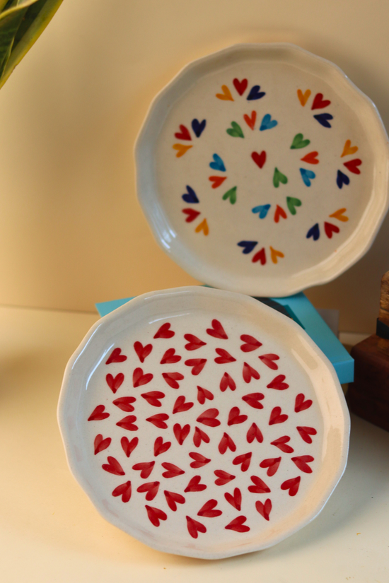 handmade snack plate set of two combo