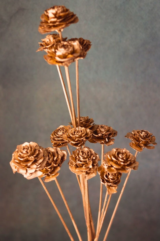 gold cedar wood buch handmade in india