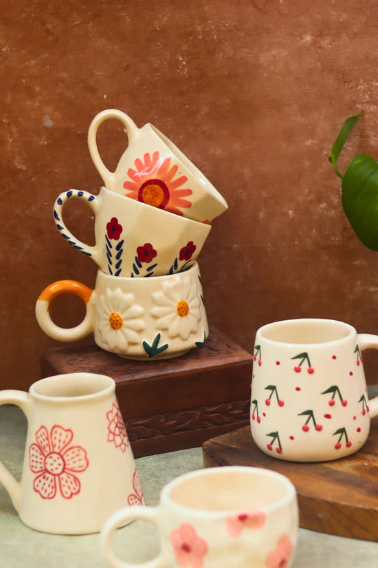 Set of 6 Sip & Shine Mugs Combo (for the price of 5) handmade in India