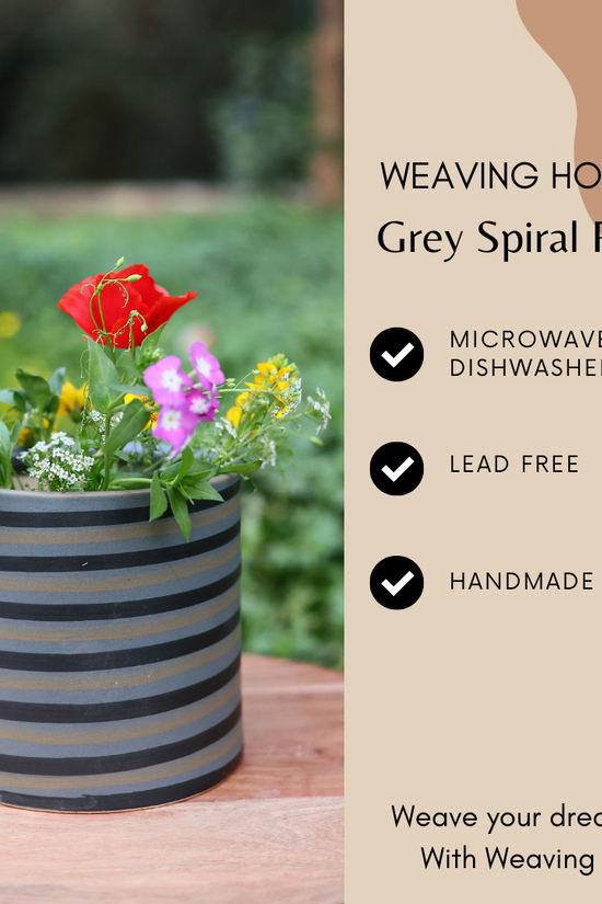 Grey spiral planter significations