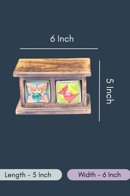 Wooden Decor Drawer – Abstract Bliss
