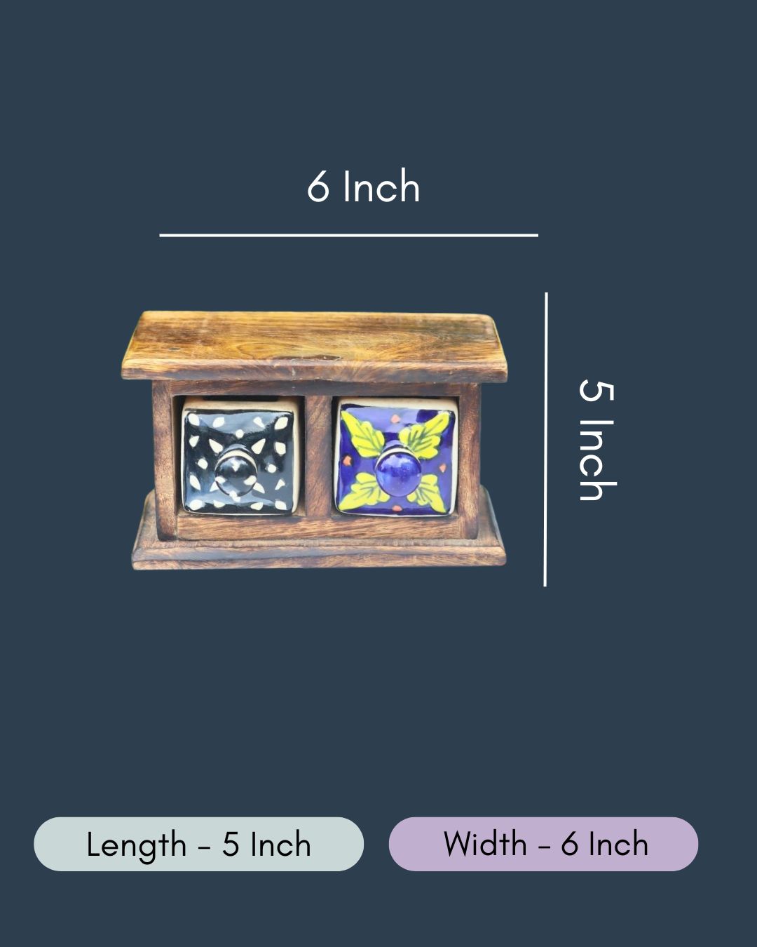 Wooden Decor Drawer – Boho Essence