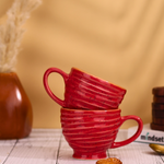 Red torrent chai cups