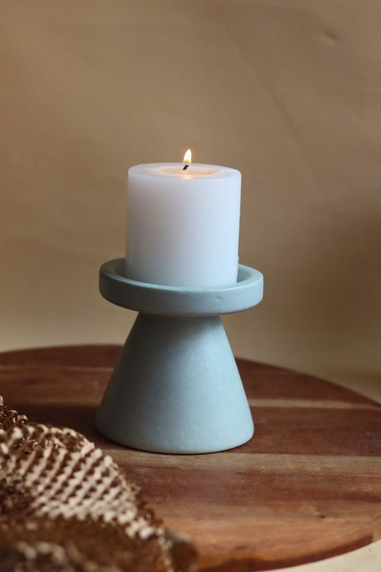 Sky Blue Pillar Candle Holder - Small with premium quality material