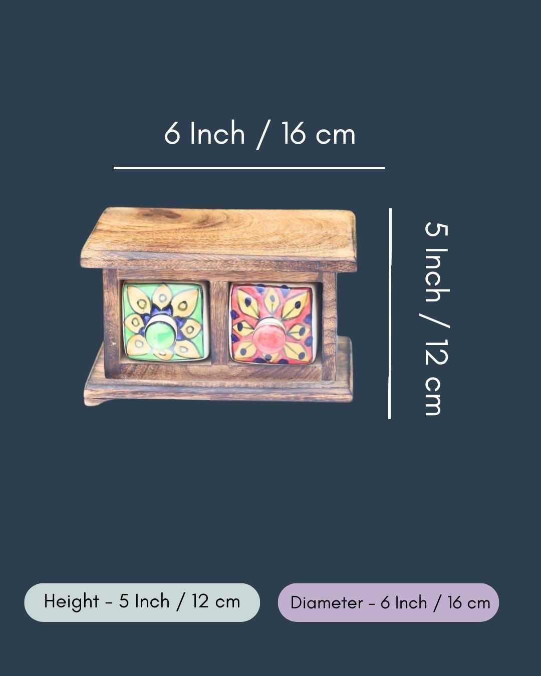 Wooden Decor Drawer – Artistic Bloom