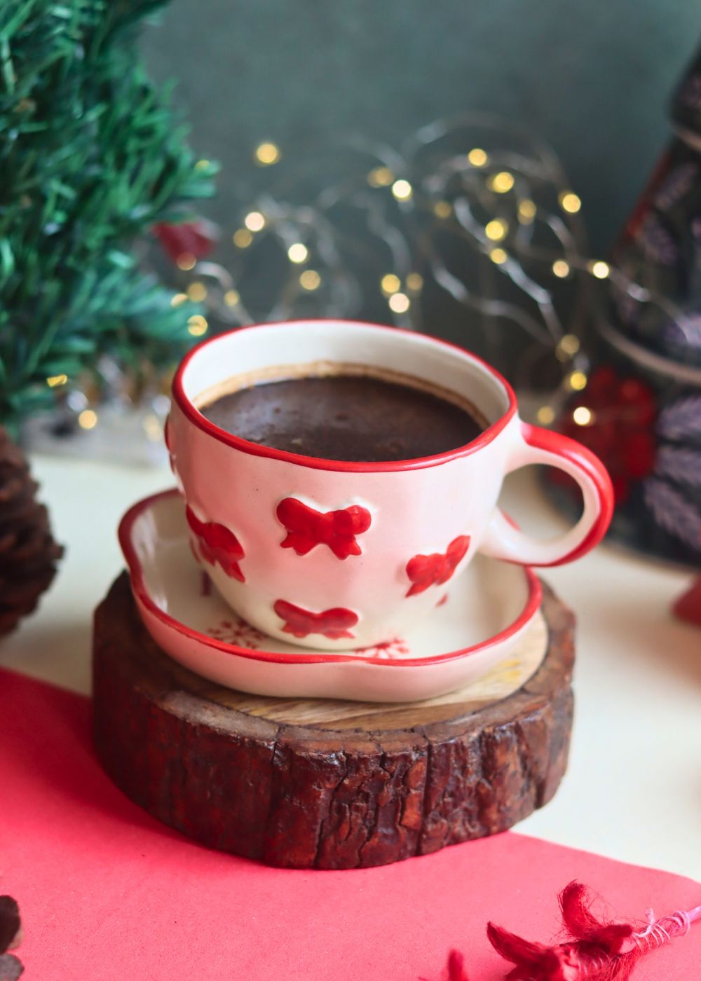 Bow Mug & HOHOHO Handmade Dessert Plate with premium quality material