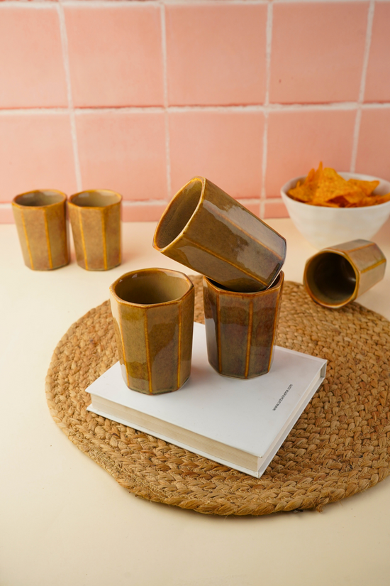 Mustard Chai Kulhad with unique design 
