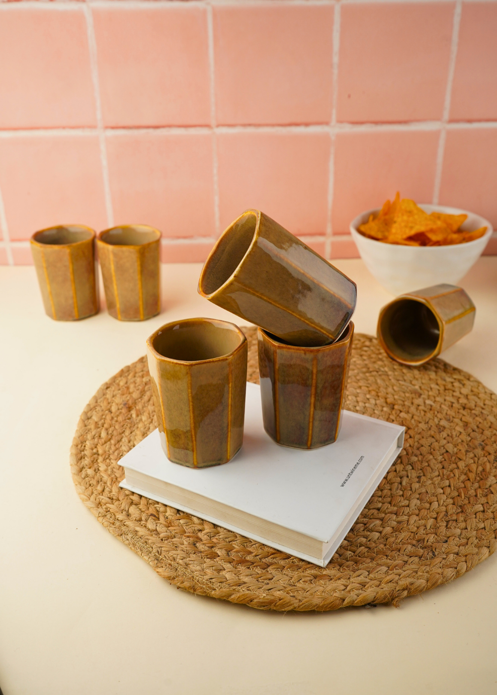 Mustard Chai Kulhad with unique design 