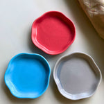 Set of 3 Neutral Handmade Dessert plates made by ceramic
 