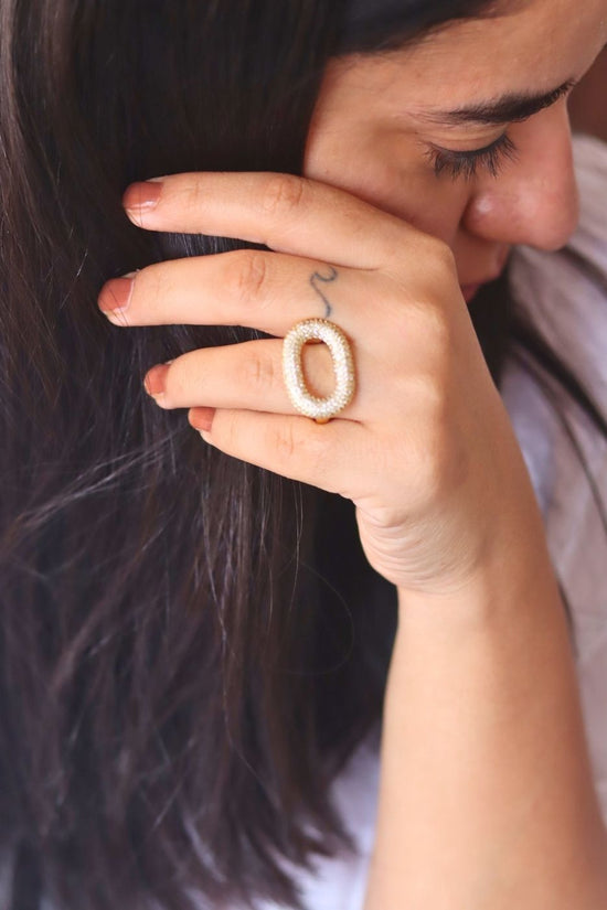 waterproof Serene Oval Ring - Gold