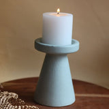 handmade Sky Blue Pillar Candle Holder - Medium